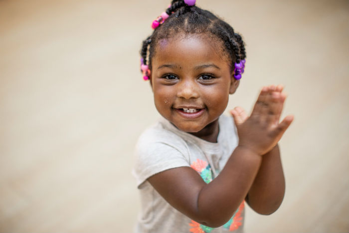 Young girl hematology patient smiling