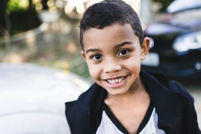 Boy smiling at the camera